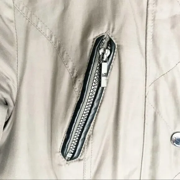 Laundry Shelli Segal Rain Parka Military Style Utility Jacket High Neck Small S - Picture 3 of 13